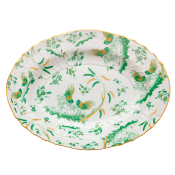 Ginori Oro Di Doccia Green Oval Platter - 15"